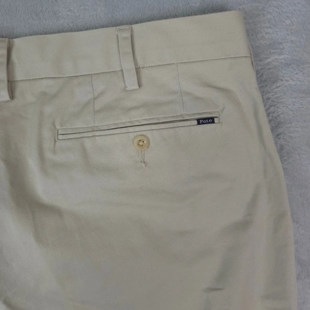 Polo Ralph Lauren Chino Pants Mens 42x36‎ Khaki Tan Stretch Classic Fit Cotton